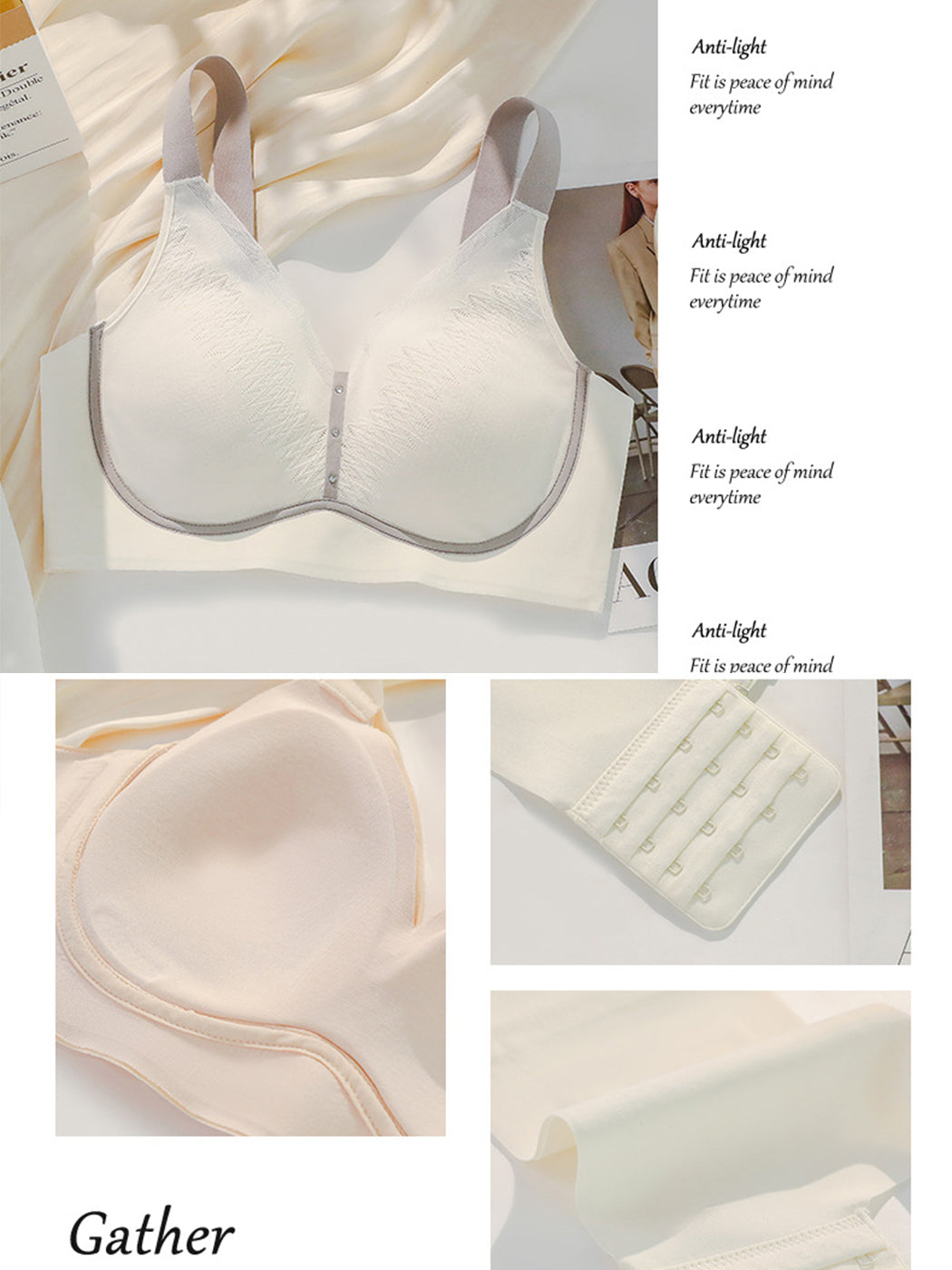 Summer Breathable Wire-Free Minimizer Bra