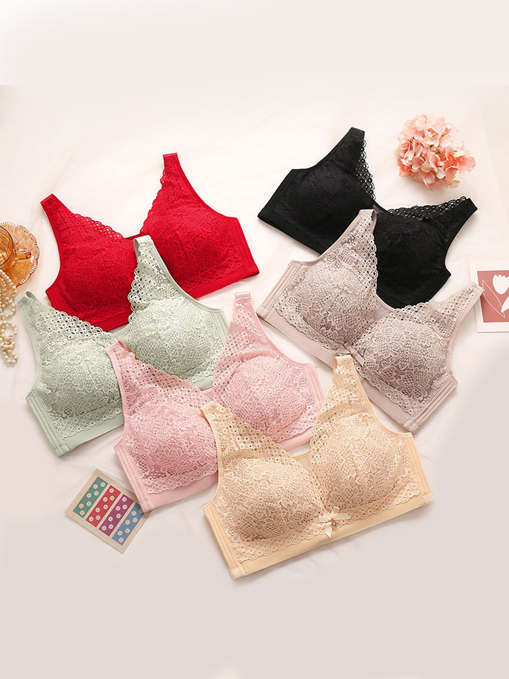 Lace Thin Breathable Adjustable Wireless Bra