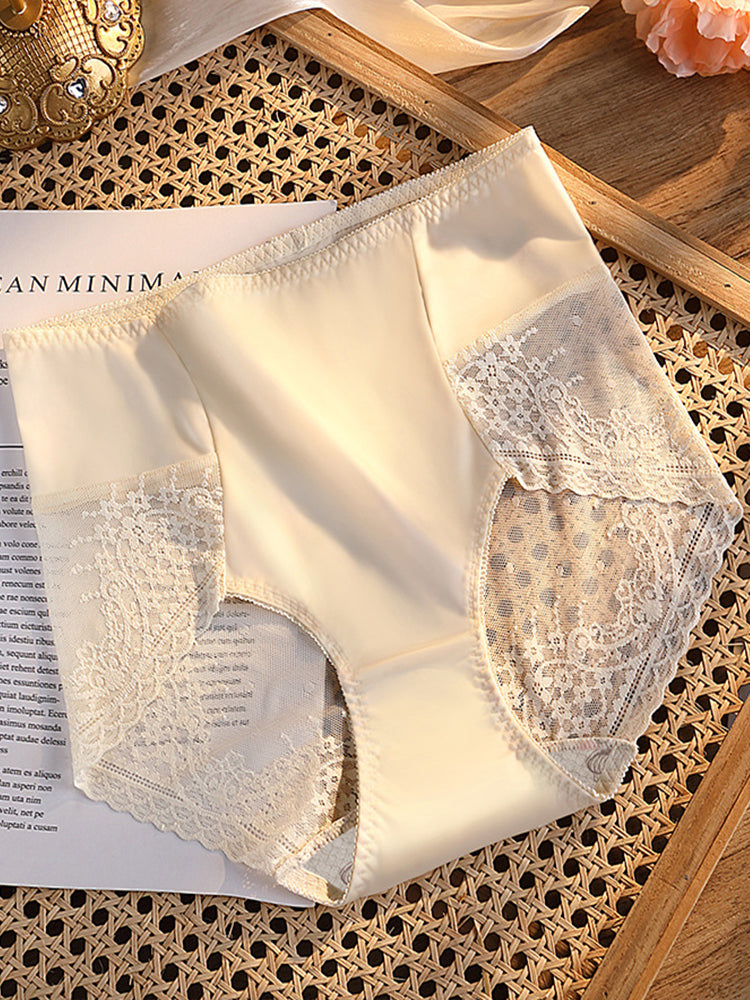 Breathable Mid-high Waist Smooth Ice Silk Panties