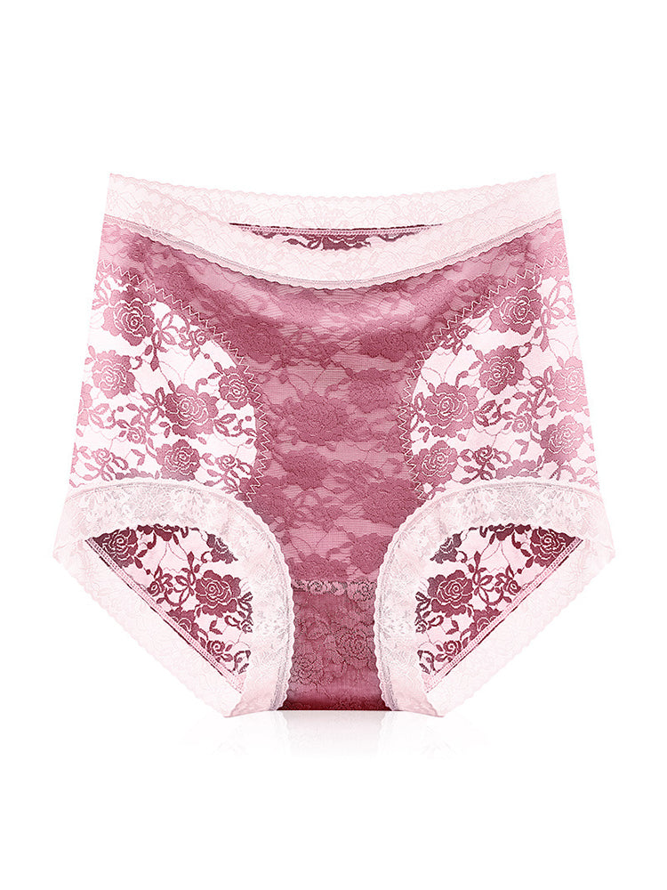 4-Pack Womens Sexy High Waisted Lace Brief