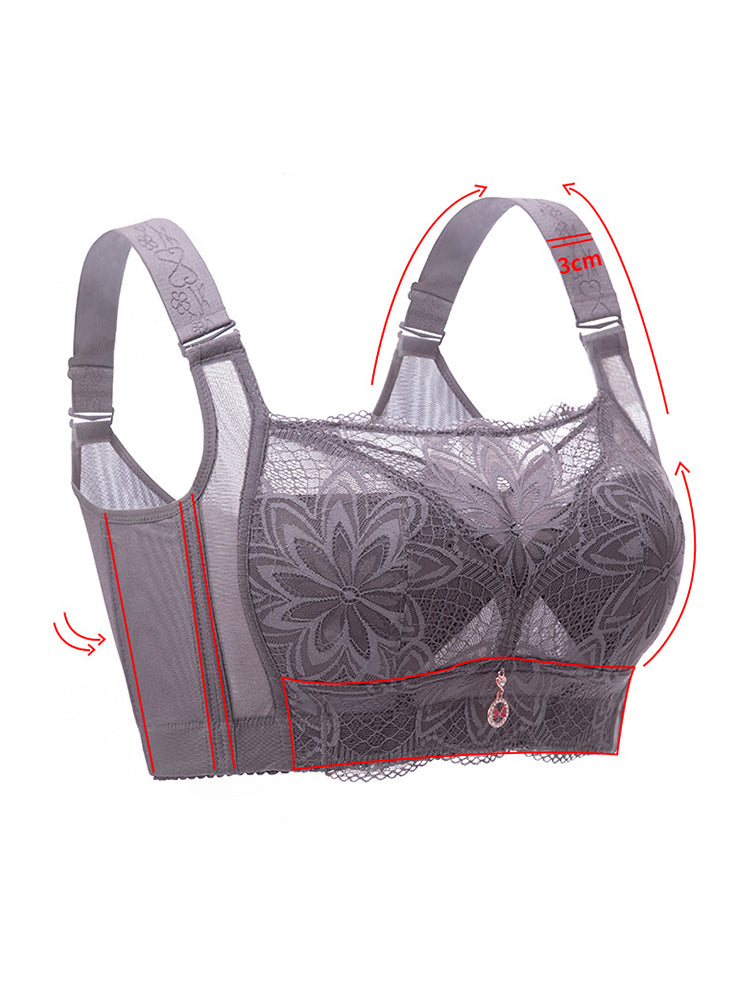 Breathable Shaping Side Support Minimizer Bras