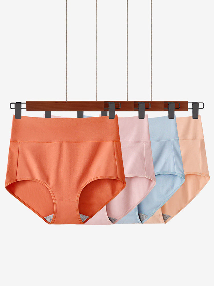 3-Pack Plus Size Breathable Cotton High-Cut Underwears