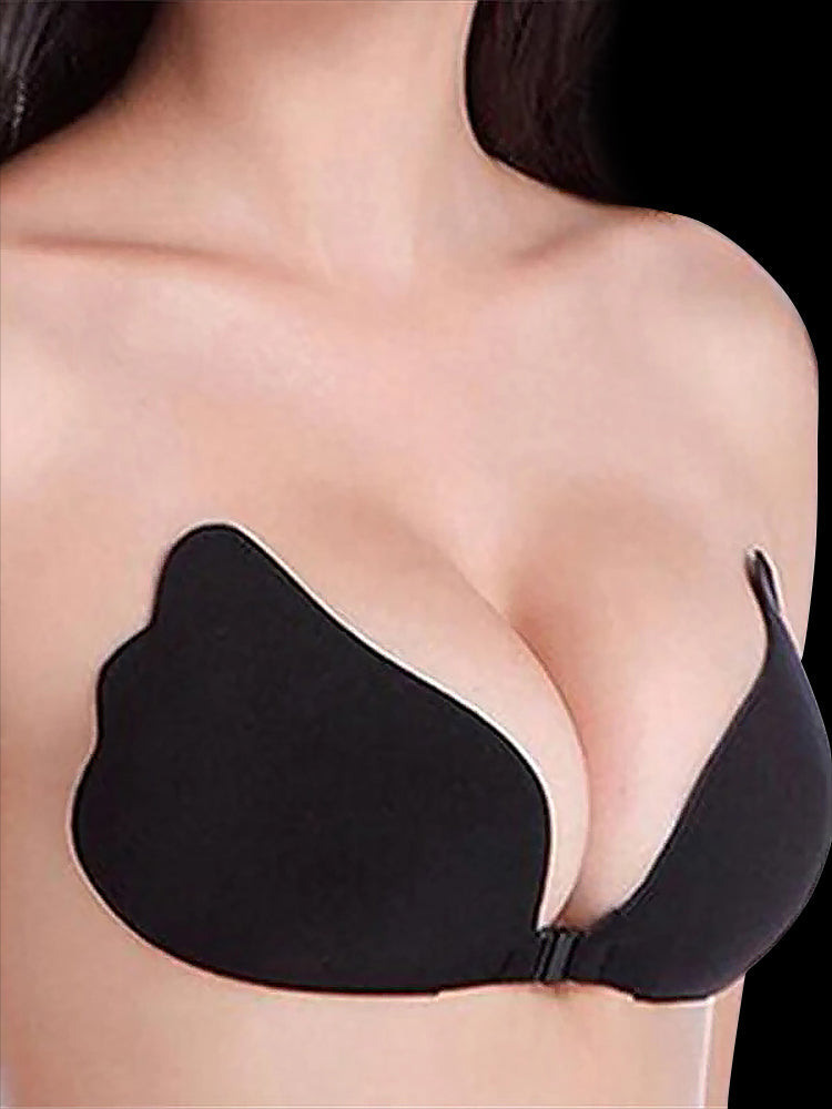 2-Pack Front Closure Strapless Silicone Push Up Bras