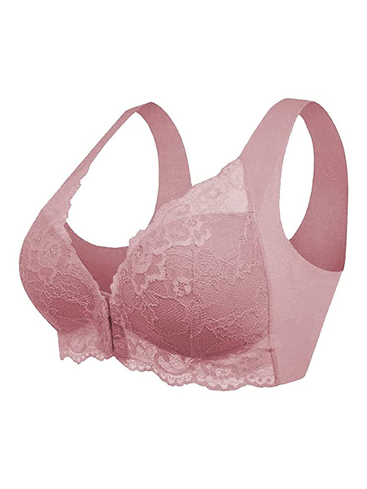 Comfort Front Close Lacy Wireless Bra