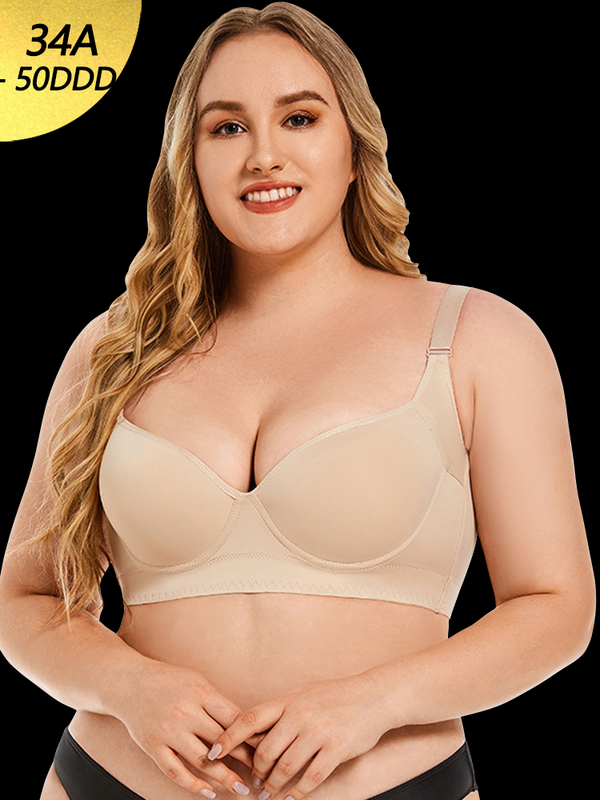 Seamless Deep V Push Up Underwire Bra