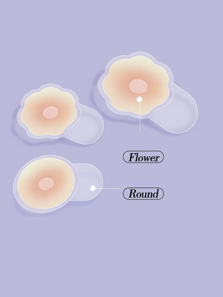 2 Pairs Reusable Breast Lift Tape Silicone Nipple Covers