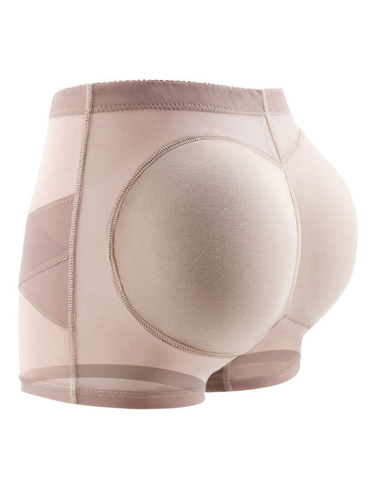 Breathable Lace Seamless Padded Hip Enhancer Boyshort