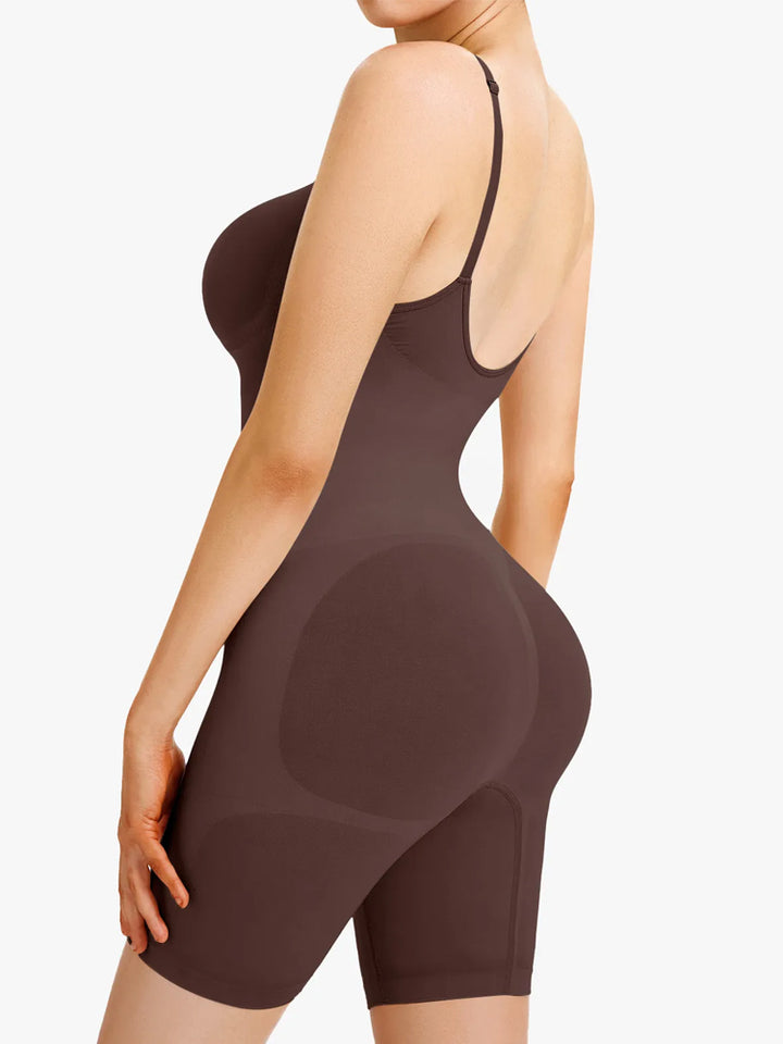 Tummy Control Faja Seamless Sculpting Bodysuit Mid Thigh Shapewear