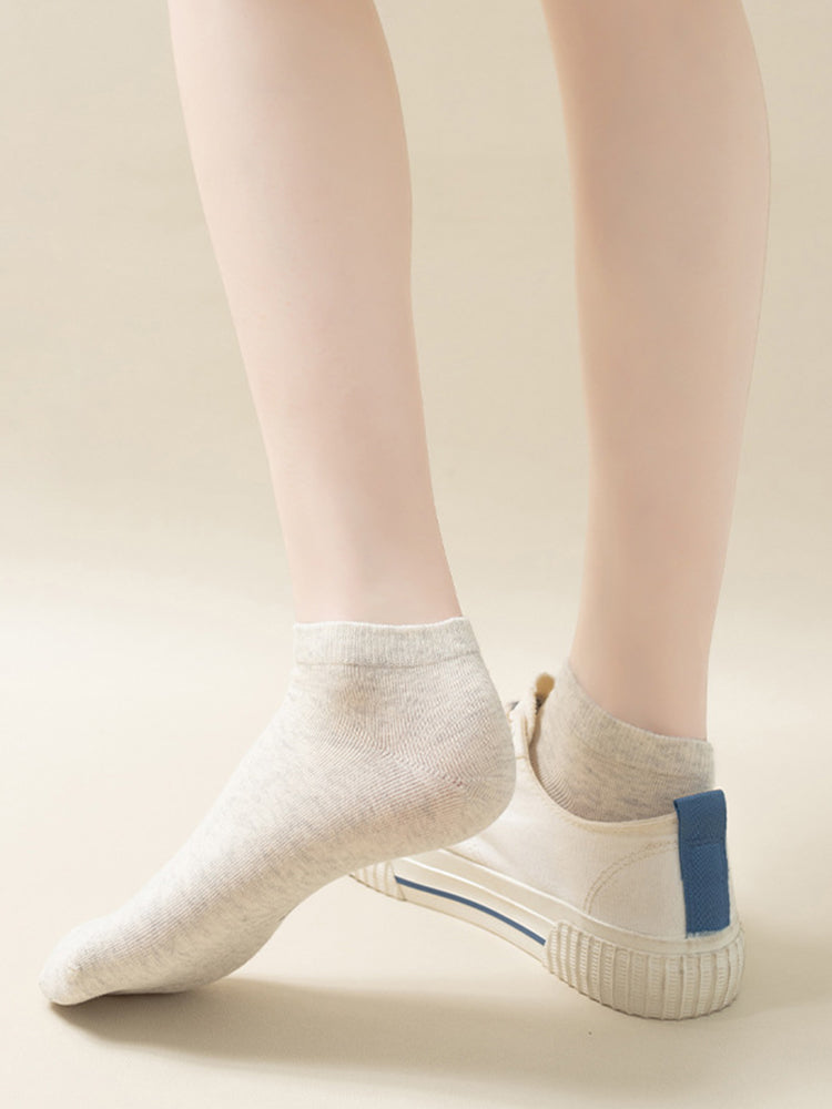 Women's Pure Cotton Candy Color Casual Short Socks