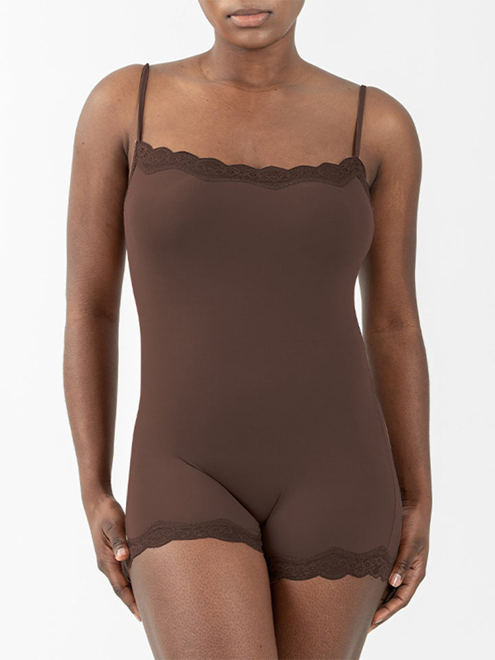 Seductive Lace Strap Bodysuit for Women