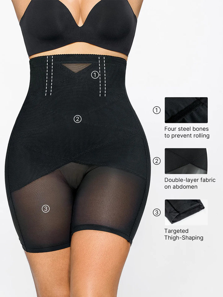 Plus Size High-Waisted Postpartum Shaping Shorts for Women