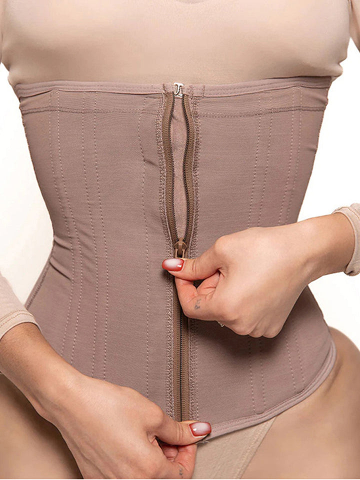 Boned Zipper Closure Tummy Control Waist Trainer