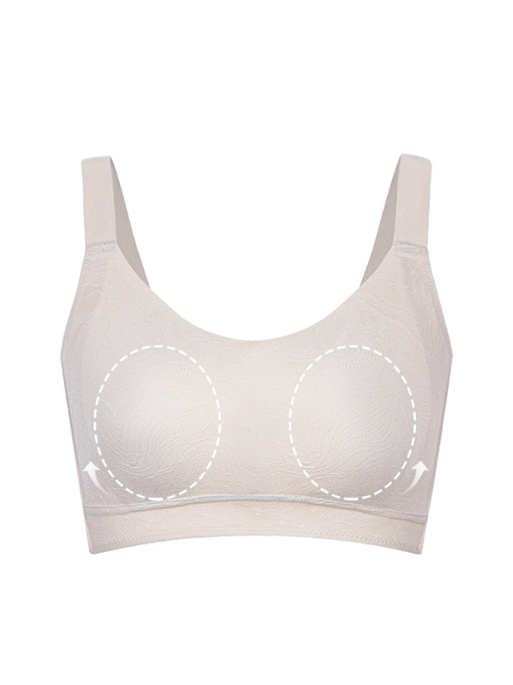 Women's Elegant Solid Color Side Support Minimizer Bra