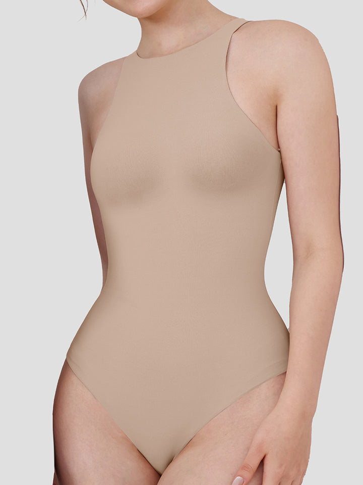 Seamless Sleeveless Bodysuit - Double-Layer Lightweight Sculpting Design