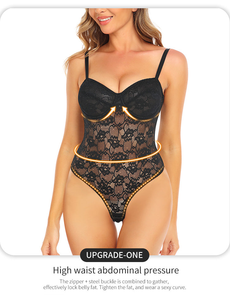 Lace Tummy Control Support Up Suspender Body Shapewear