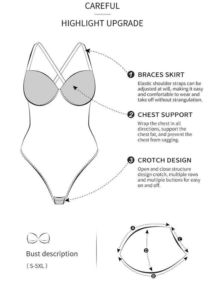 Two-Wear Backless Body Thong Shapewear for Evening Dresses