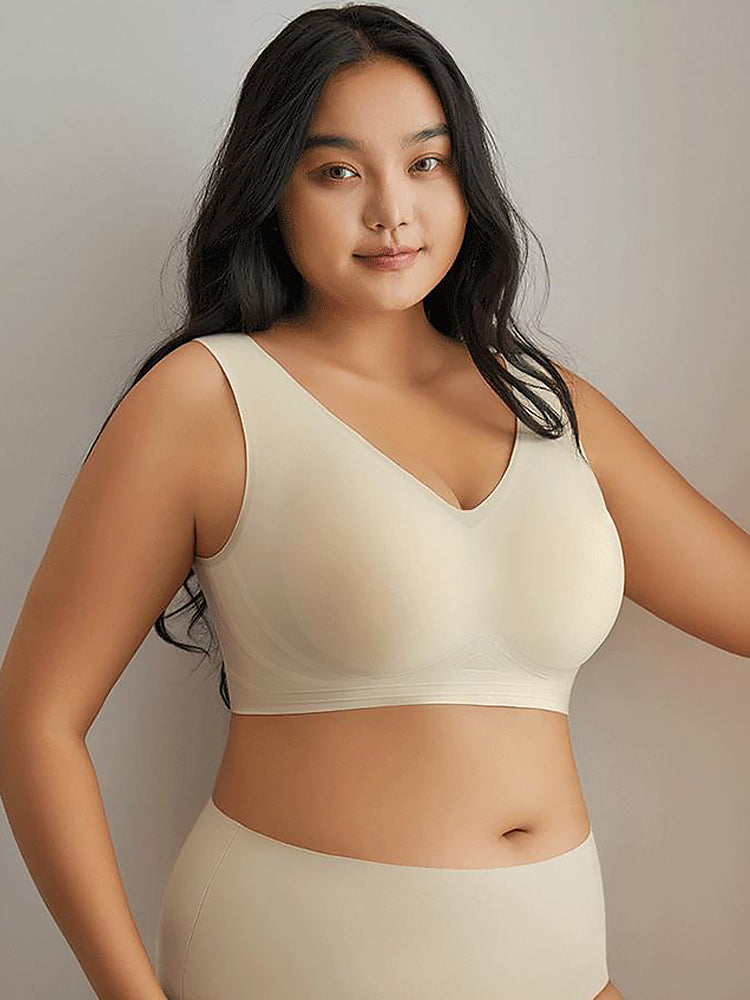 Seamless V-Neck Wireless Bras