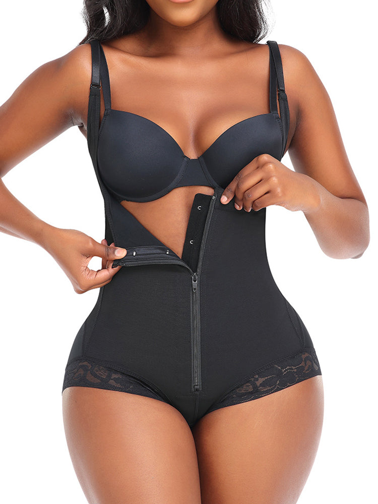 Zipper Tummy Control Back Support Body Shapewear