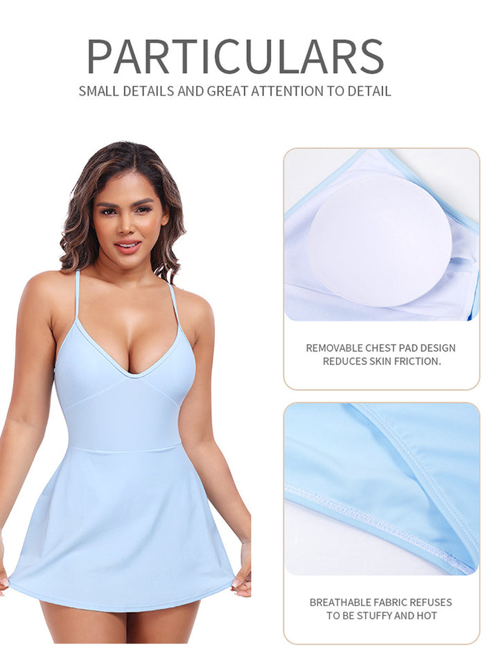 Women's Tummy-Control One-Piece Swim Dress