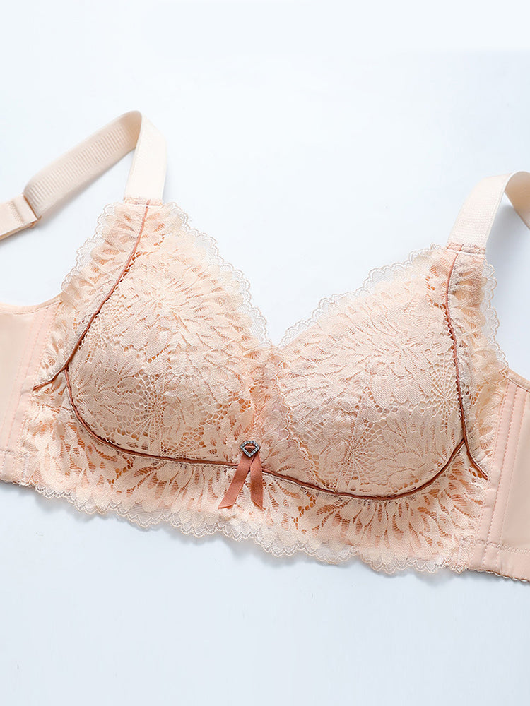 Full Lace Breathable Minimizer Wireless Bra