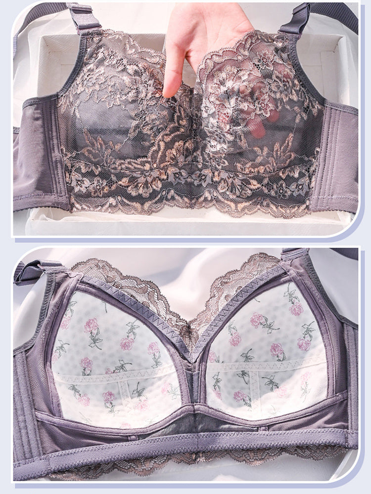 Breathable Wireless Minimizer Bra with Wide Shoulder Straps