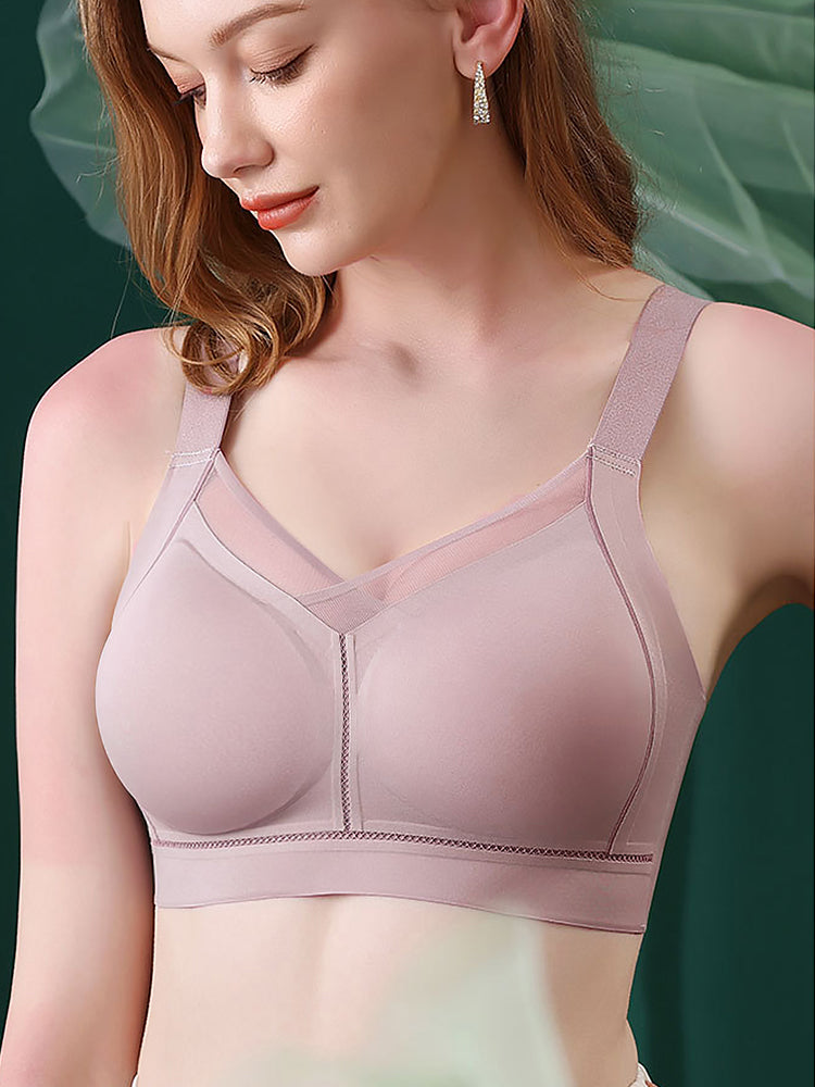 Seamless Elastic Fit Minimizer Wireless Bras