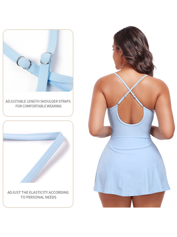 Women's Tummy-Control One-Piece Swim Dress