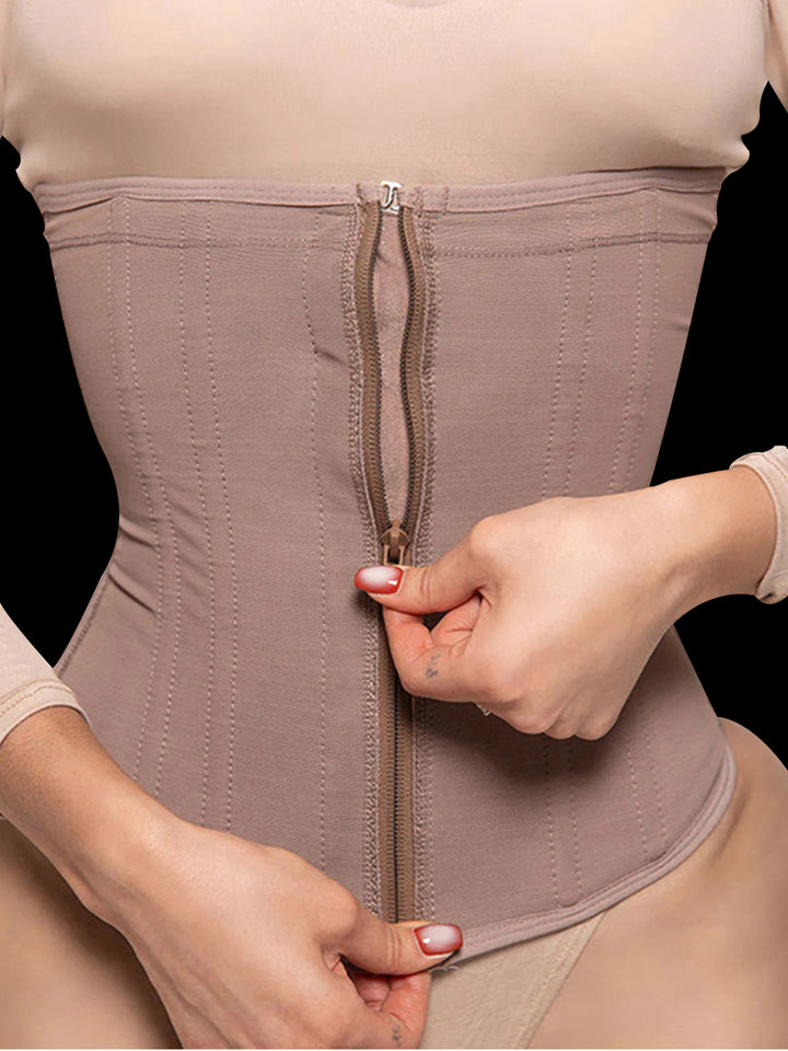 Boned Zipper Closure Tummy Control Waist Trainer