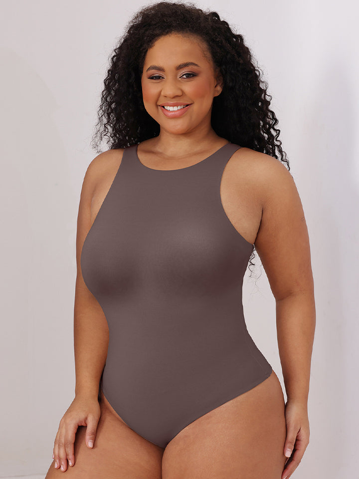 Seamless Sleeveless Bodysuit - Double-Layer Lightweight Sculpting Design