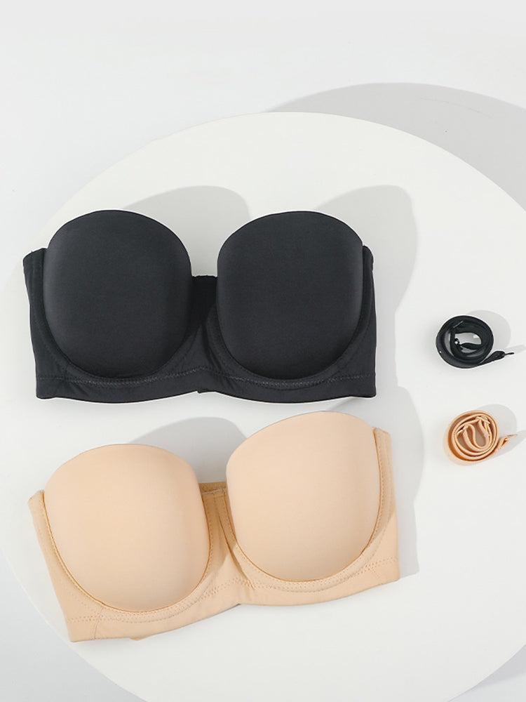 Anti Slip Push Up Strapless Underwire Bra