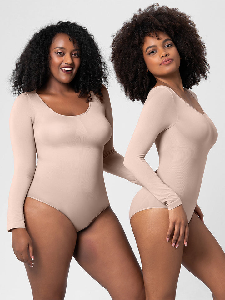Seamless Long Sleeve Shapewear Bodysuit for Women