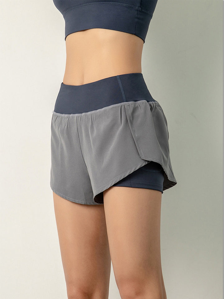 Women's Quick Dry 2-in-1 Running Fitness Shorts