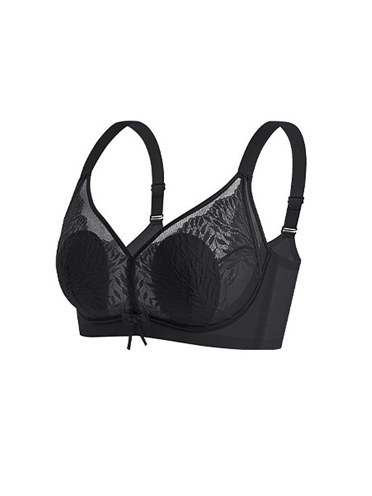 Lace Thin Rabbit Ear Padded Wireless Bra