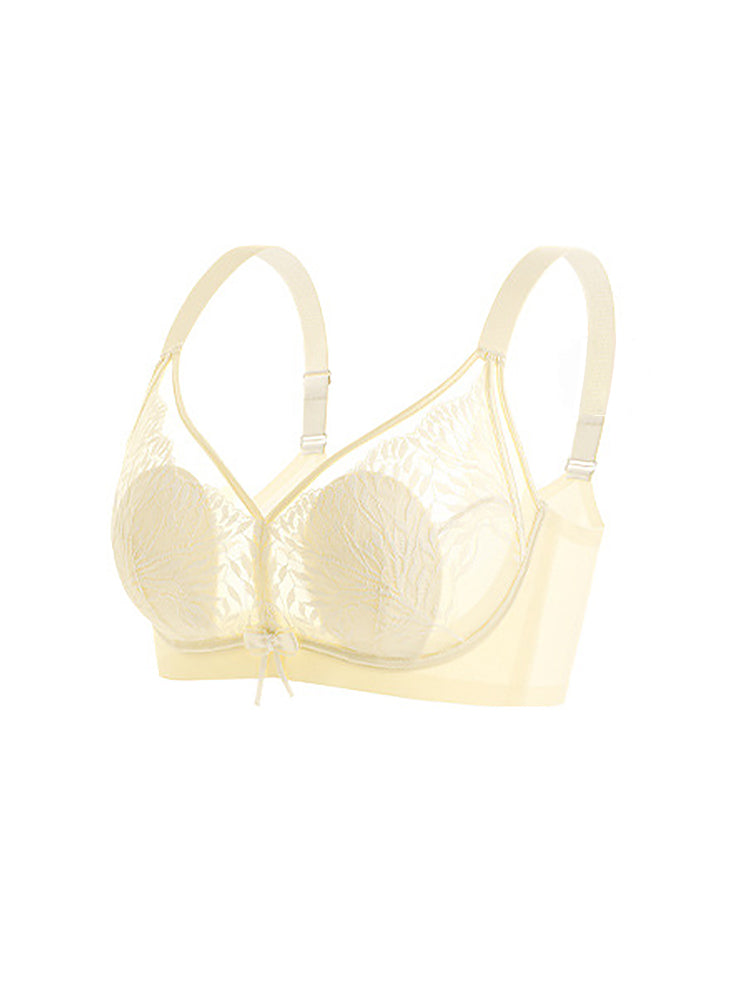 Lace Thin Rabbit Ear Padded Wireless Bra