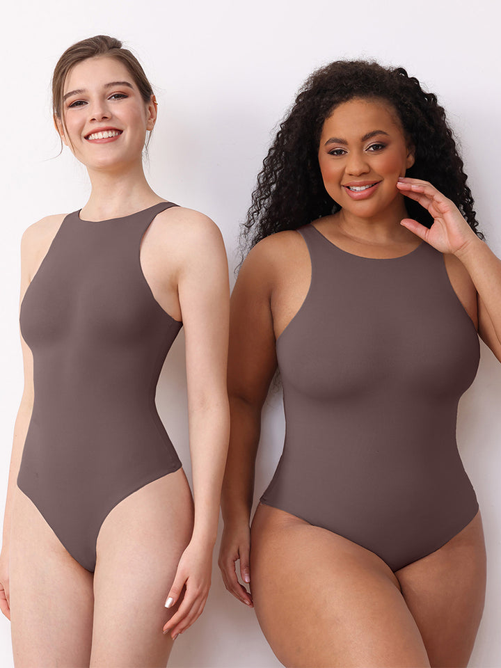 Seamless Sleeveless Bodysuit - Double-Layer Lightweight Sculpting Design
