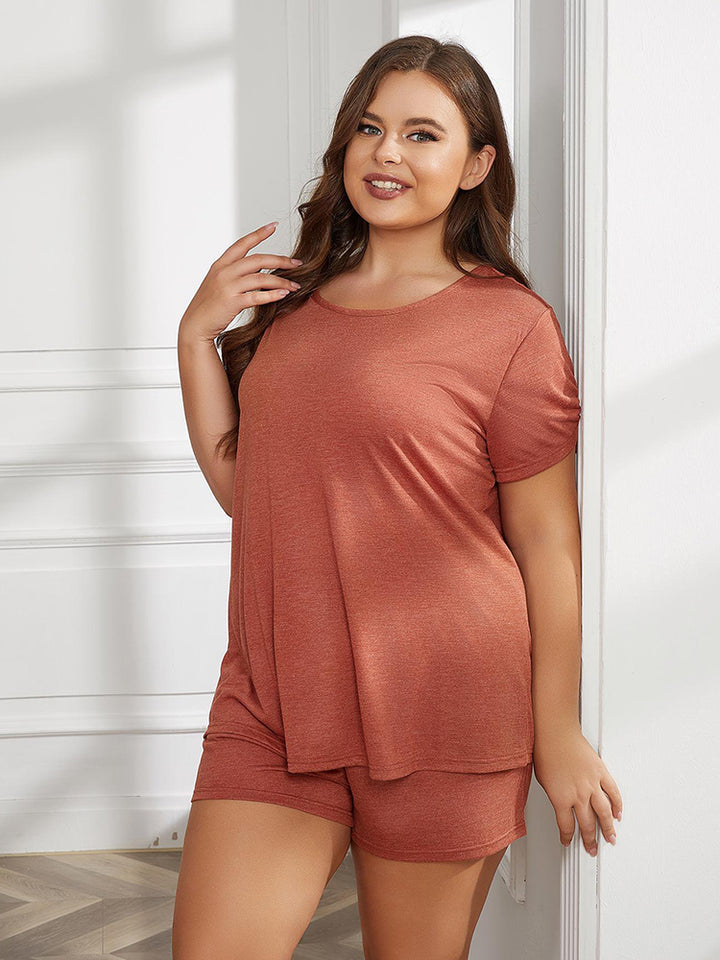Solid Color Soft Lounge Two-Piece Set