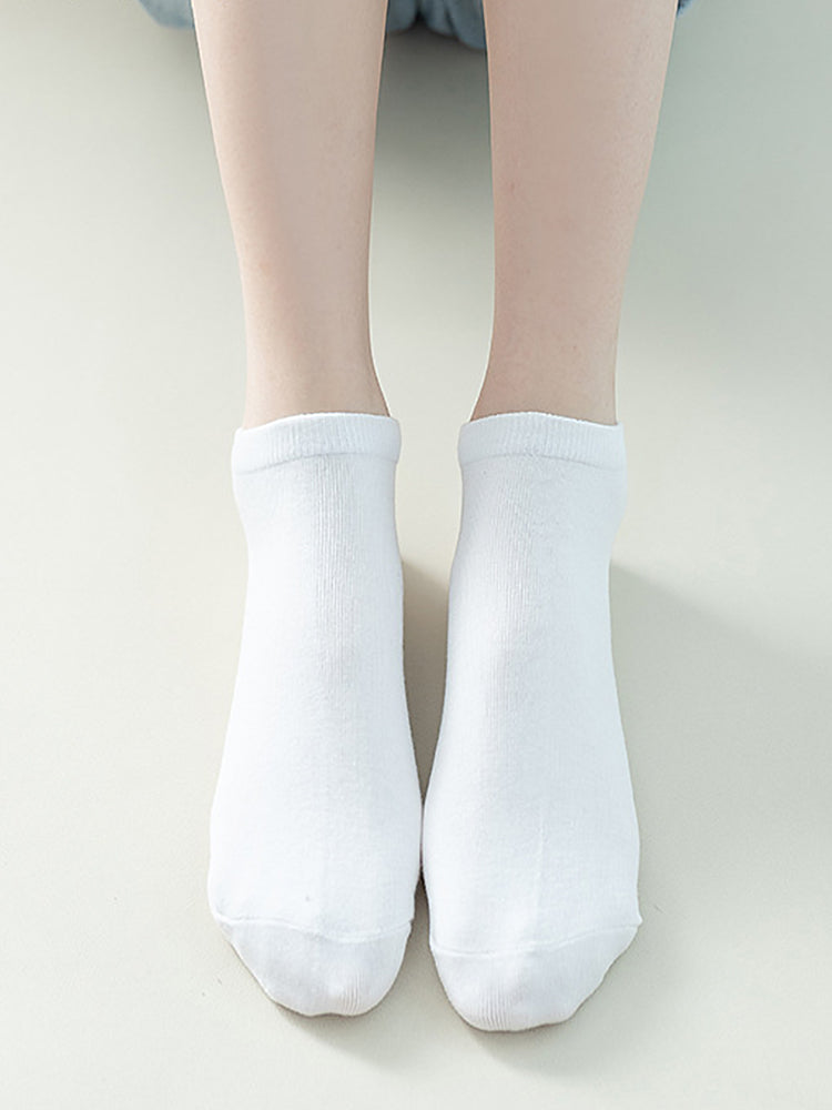 Women's Pure Cotton Candy Color Casual Short Socks