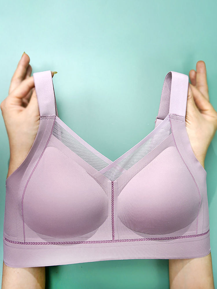 Seamless Elastic Fit Minimizer Wireless Bras