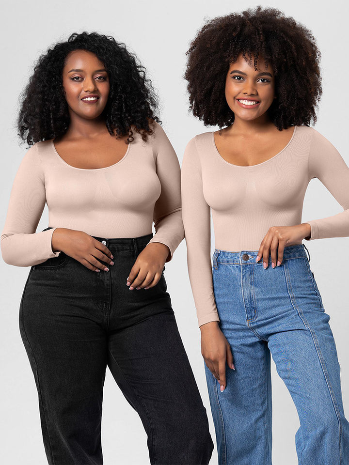 Seamless Long Sleeve Shapewear Bodysuit for Women