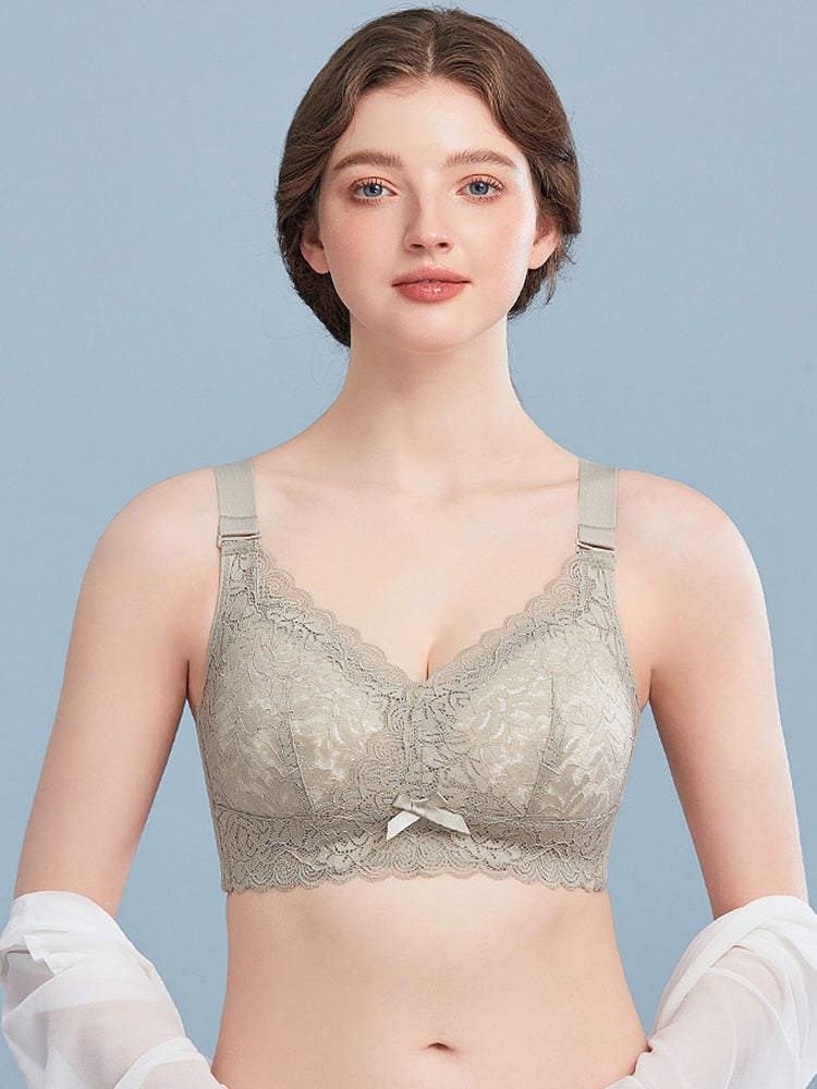 Lace Breathable Wirefree Minimizer Bra