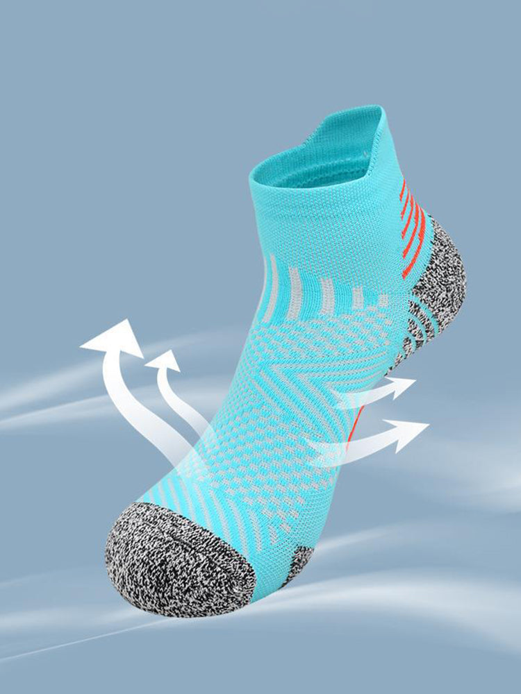4 Pairs of Breathable and Quick-drying Professional Running Short Sports Socks