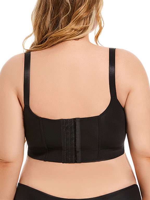 V-neck Wide Back Underwire Long Body Shaping Push-up Bra