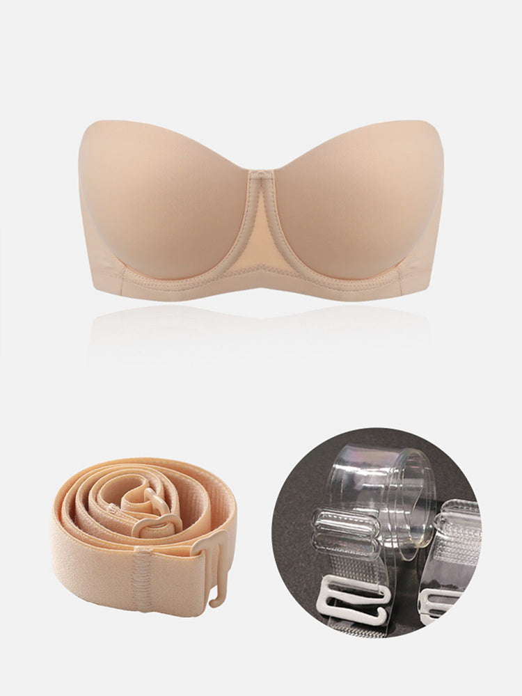 Anti Slip Push Up Strapless Underwire Bra