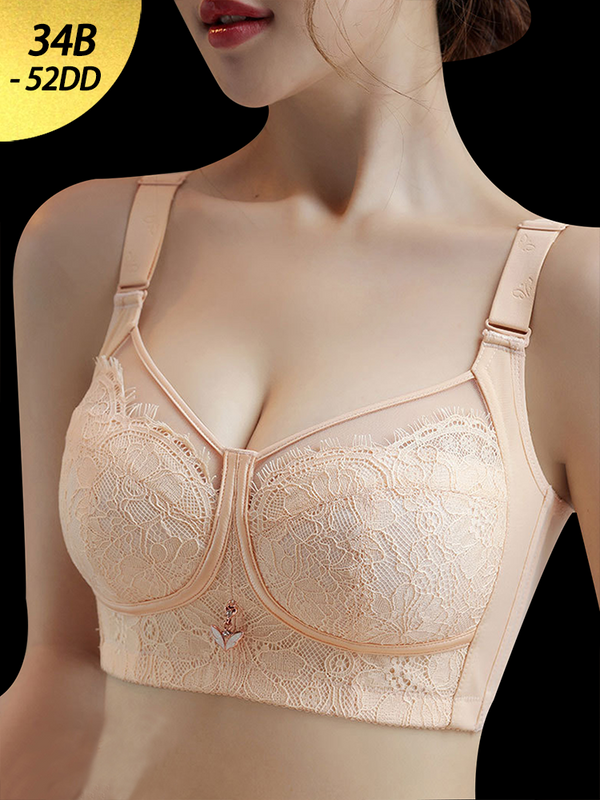 Summer Lightweight Wireless Minimizer Bra with Side Support