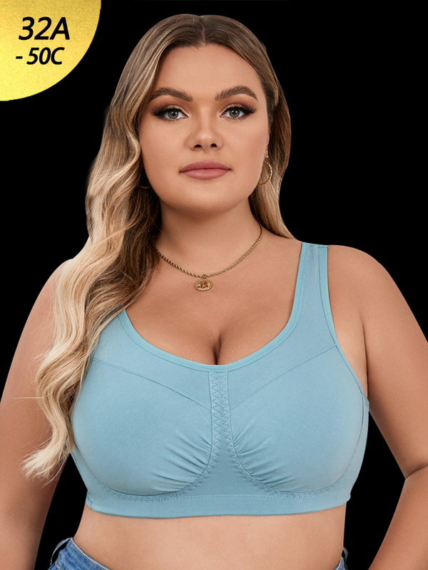 Women's Wide Strap Wire-Free Bra