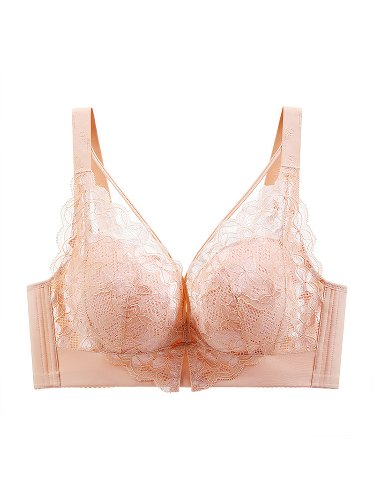 Lace Bralettes Full Cup Push Up Wireless Bras for Women