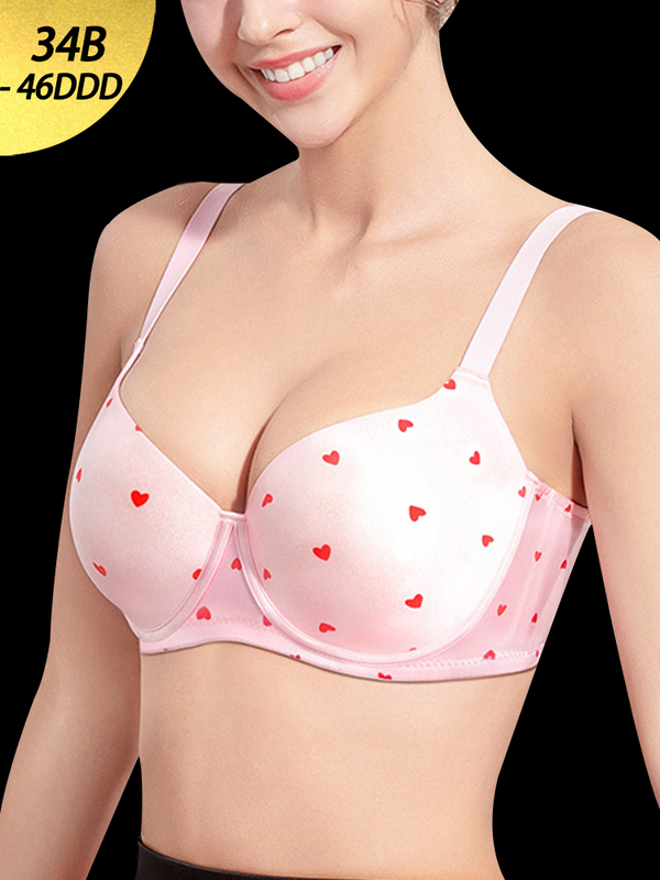Sweet Print Lift-Up Bra with Underwire Support