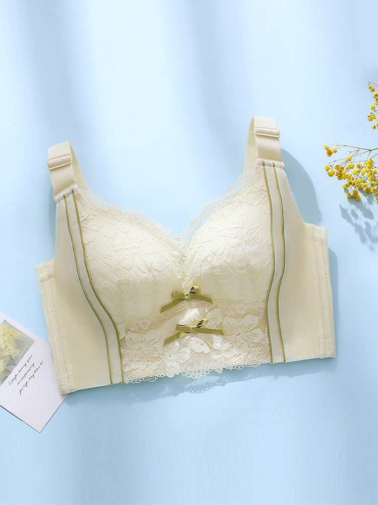 Lace Ultra thin Push Up Wireless Bra