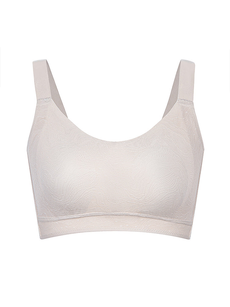 Women's Elegant Solid Color Side Support Minimizer Bra