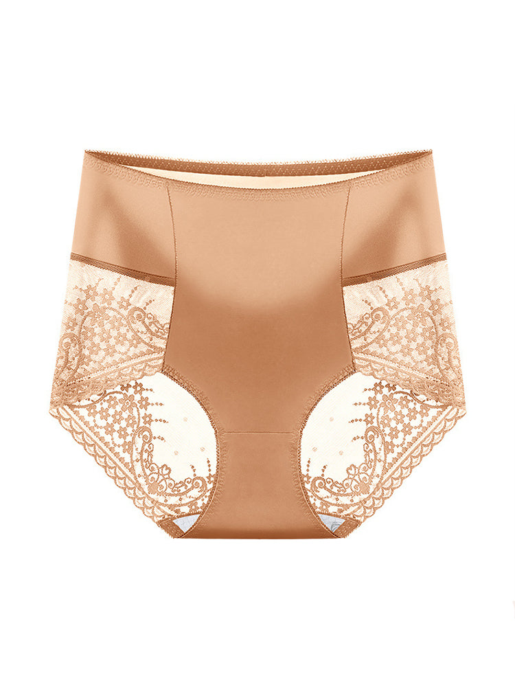 Breathable Mid-high Waist Smooth Ice Silk Panties